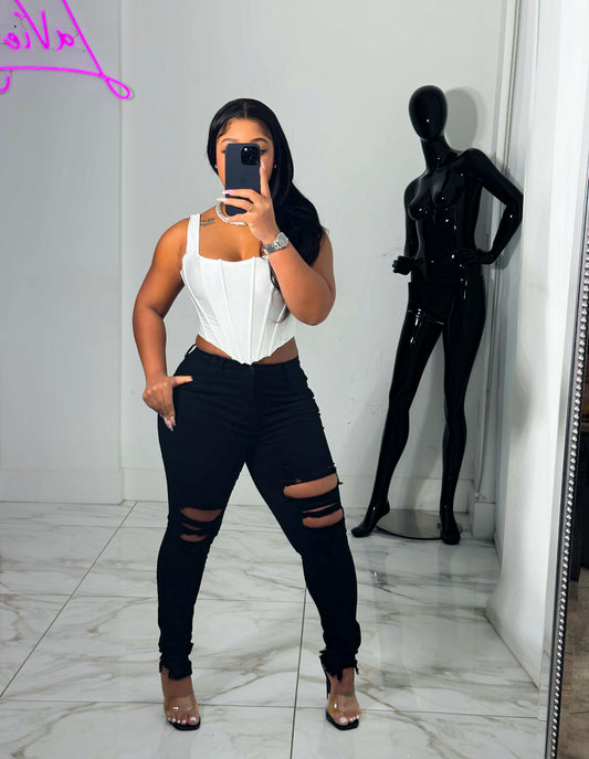 Lux bust Top (white)