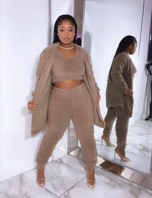 Mocha 3pc pants set