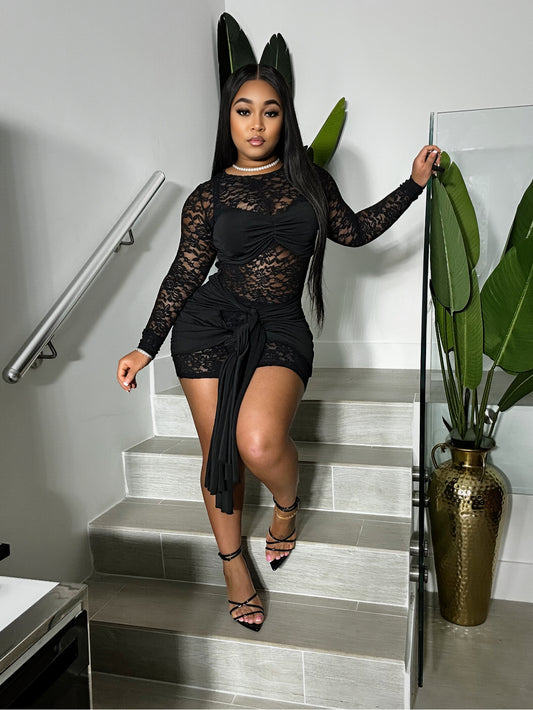 Rayjah Lace Dress (Black)