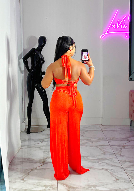 Niesha orange pants set