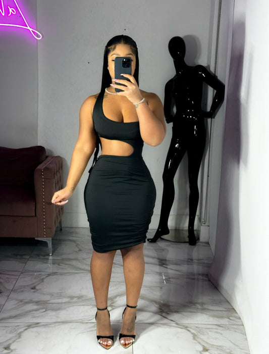 Black side Lux Dress