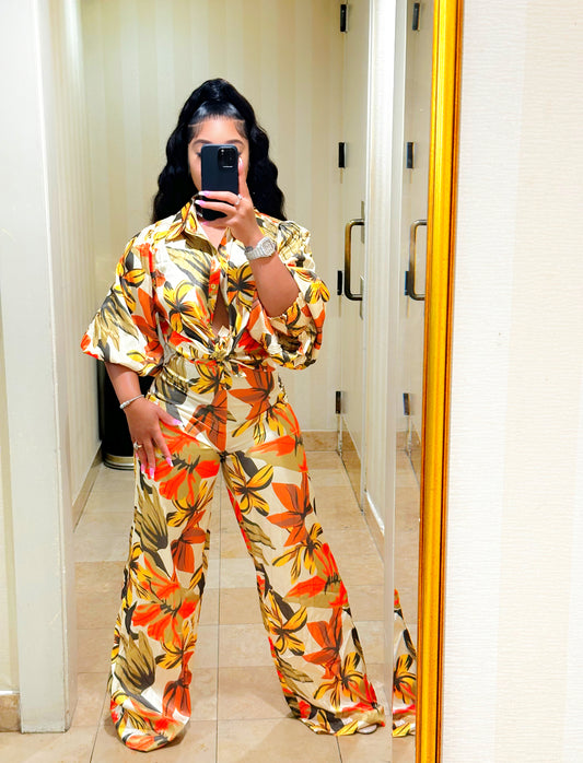 Saski Silk lover 2pc pants set