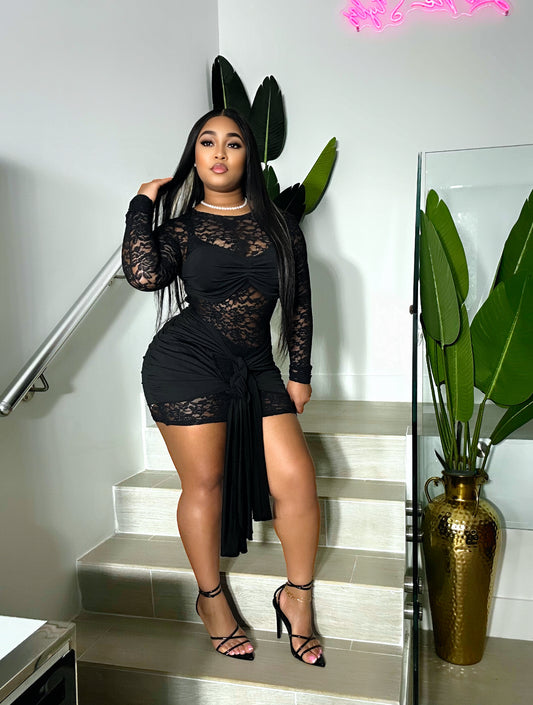 Rayjah Lace Dress (Black)