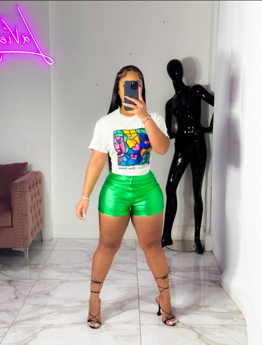 Hologram green Shorts