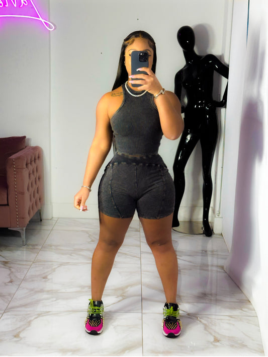 Tia short set (black)