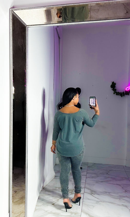 Don’t worry gray Top