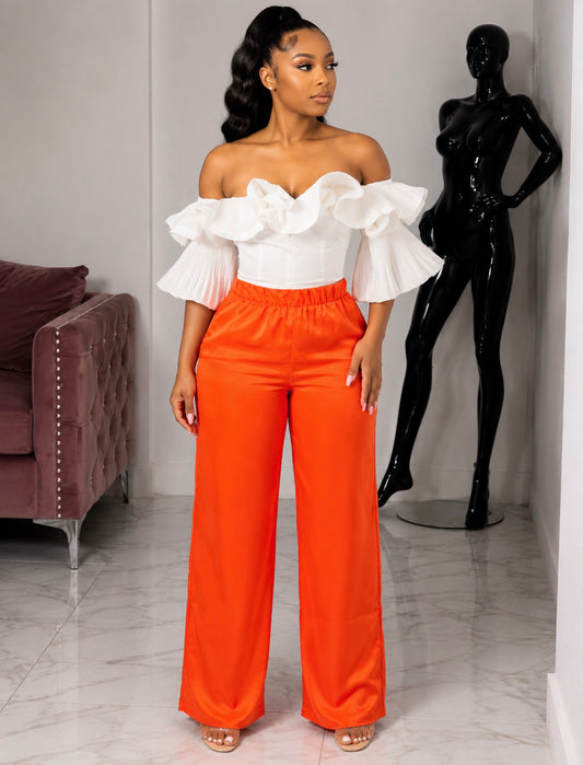 Orange Satin Bottoms