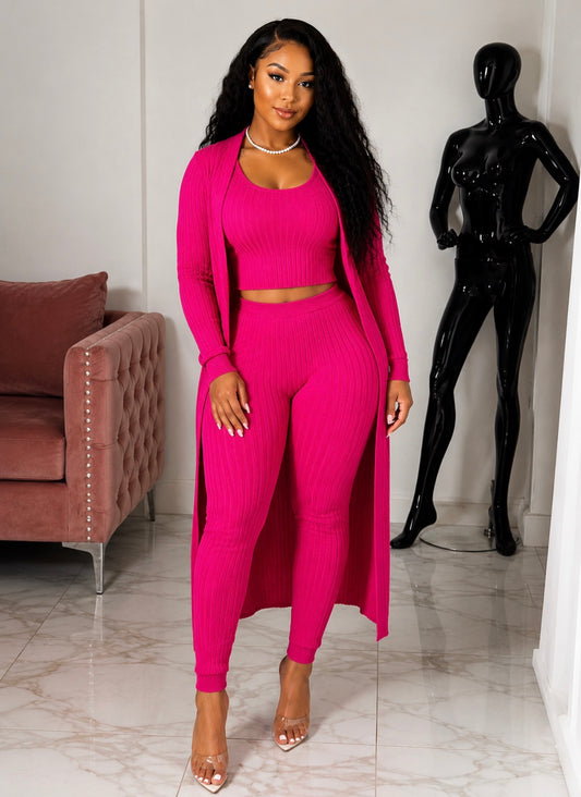 Pinky 3pc Cardigan set