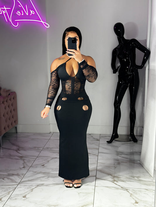 Brielle Black lace dress