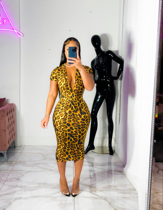 Leopard printed Midi