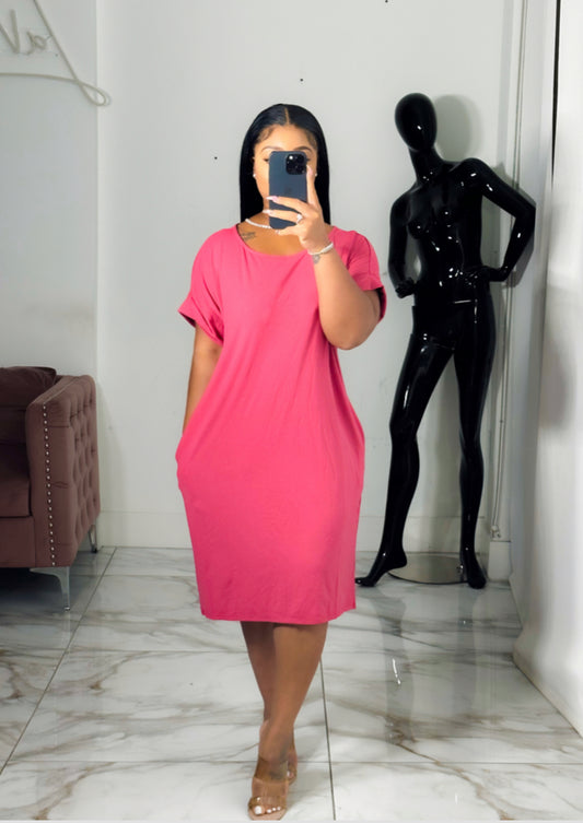 Rosey Pocket Tee dress