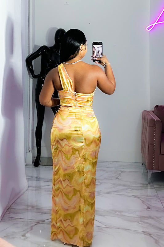 Sagi satin skirt set