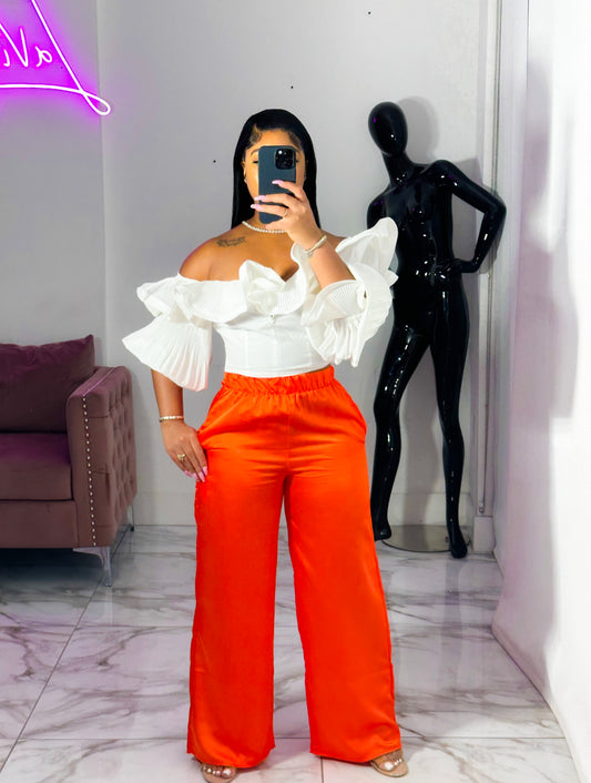 Orange Satin Bottoms