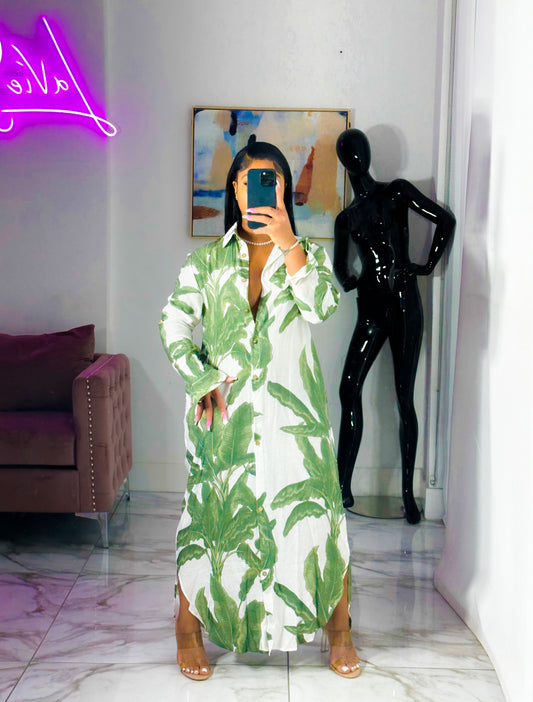 Pam button down dress