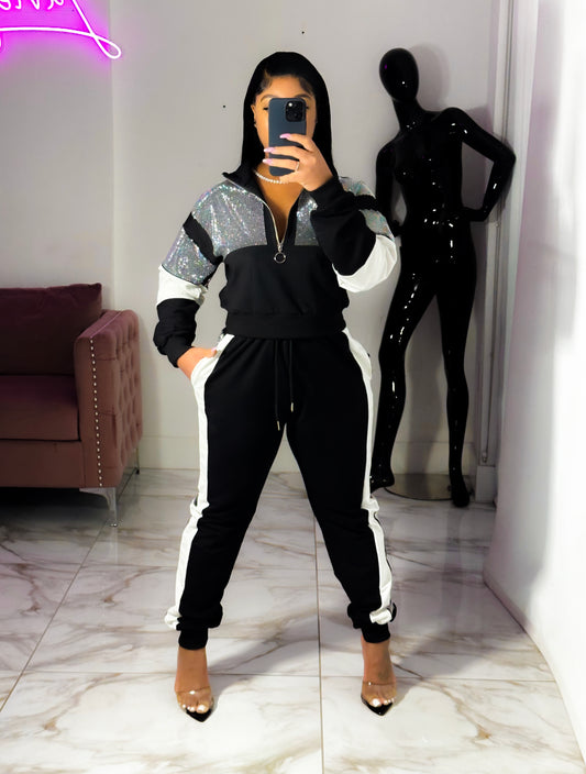 Lavish glam sweat set