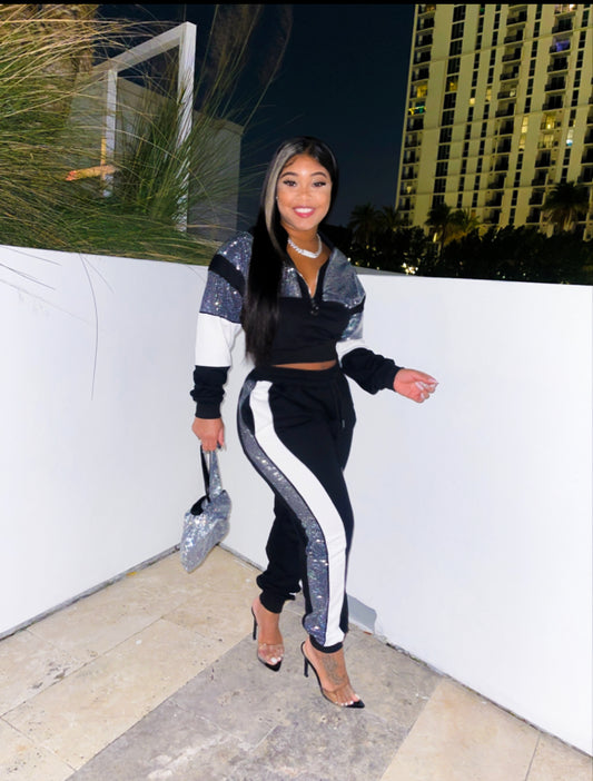 Lavish glam sweat set