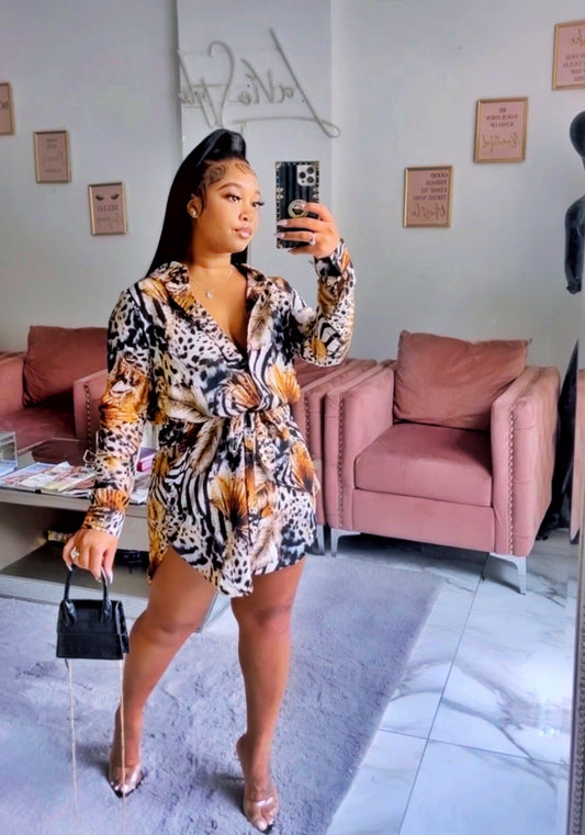 Mazi classy print dress