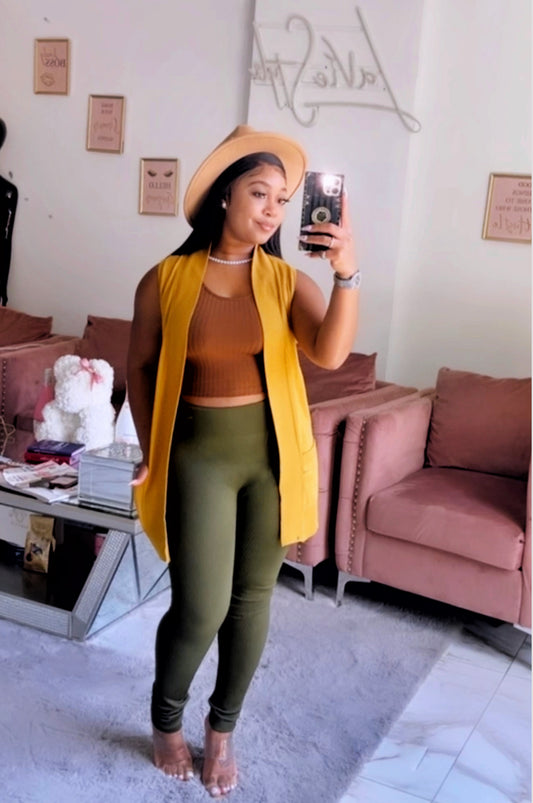 Mustard shortsleeve Cardi