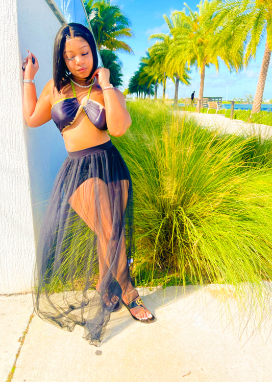 Black sheer cover up
