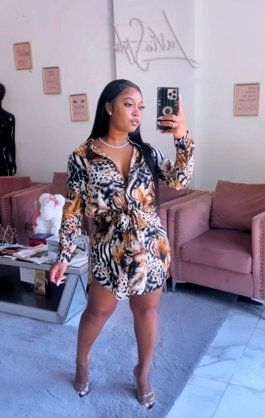 Mazi classy print dress