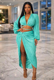 Aquamina lux skirt set