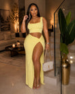 Yellow Twist Midi