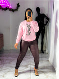 Stylz Y Sweater Pink