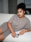 Mocha chill short set