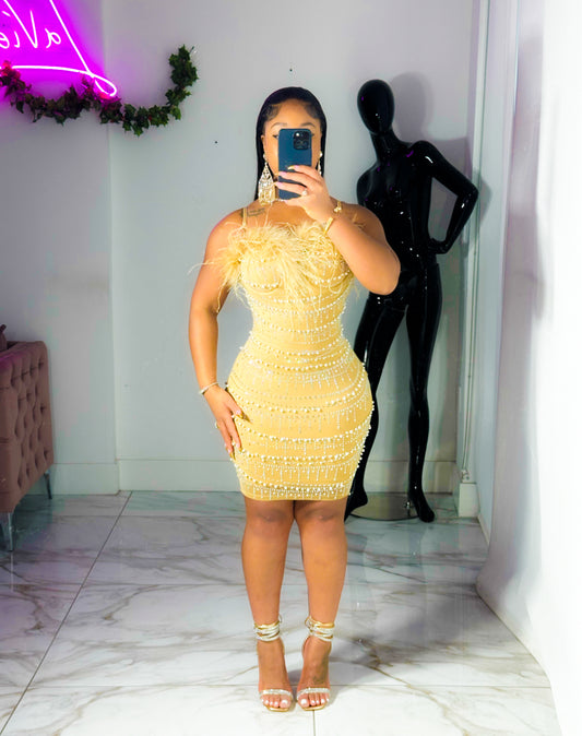 Mariah Glam dress nude