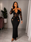 Brielle Black lace dress