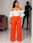 Orange Satin Bottoms