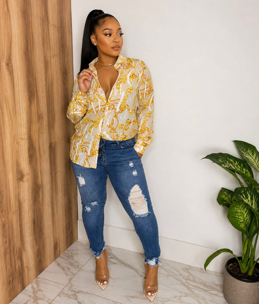 Lavish Gold button down