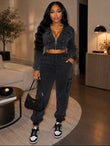 Nikki 2pc pants set (black)