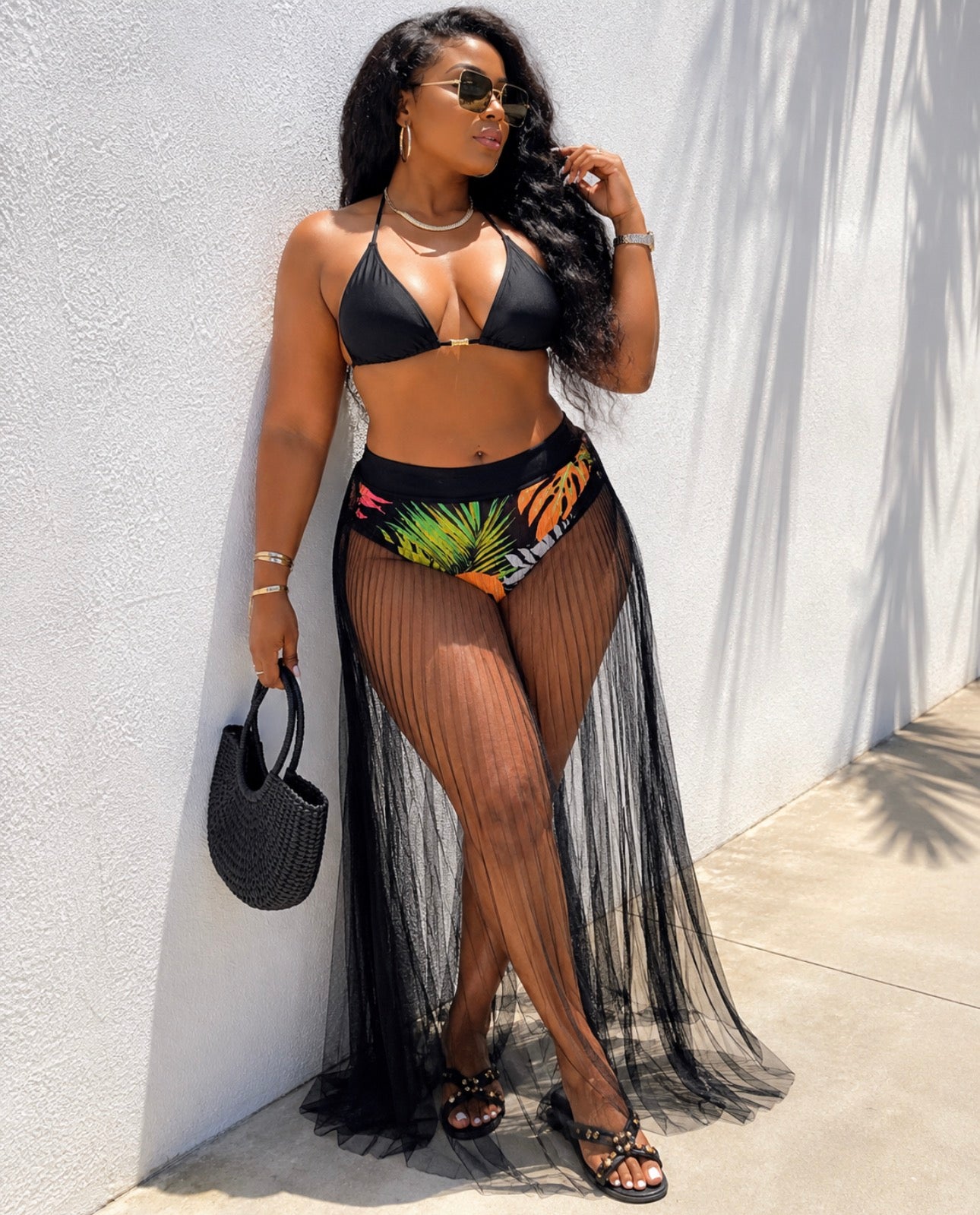 TropicNLavish sheer skirt