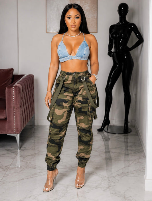 Denim bra top