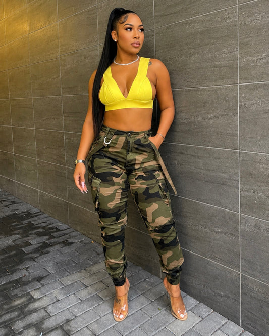 Yellow bandage top