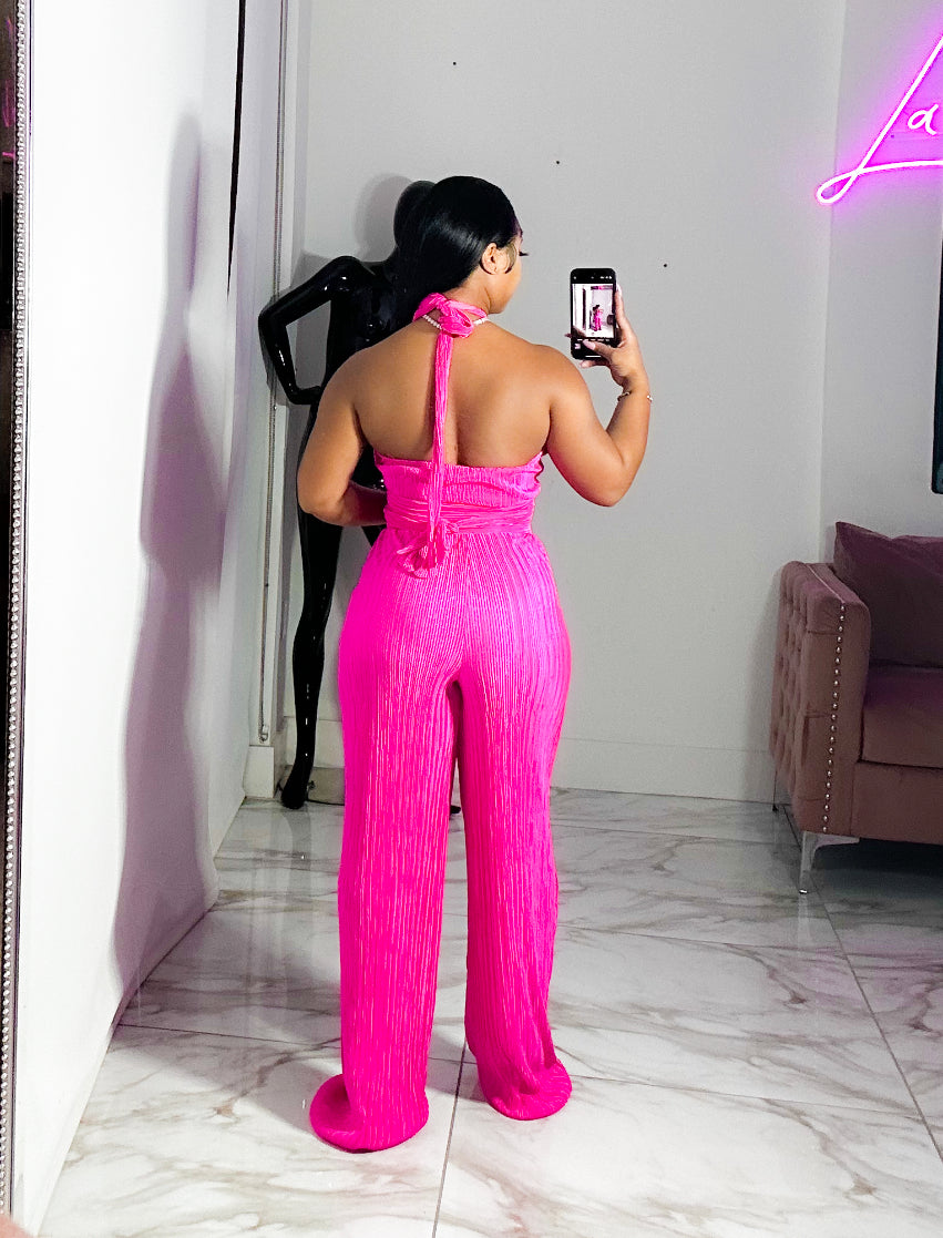 Pinky Pleated pants Set