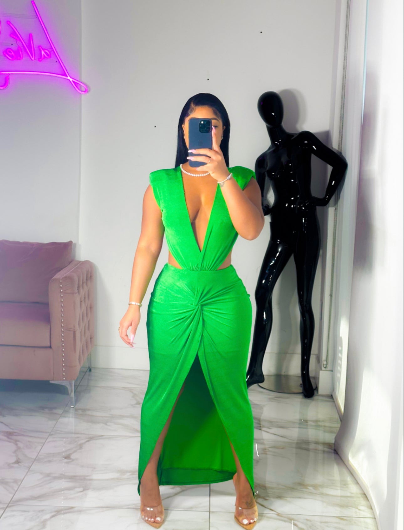Rayna green Dress