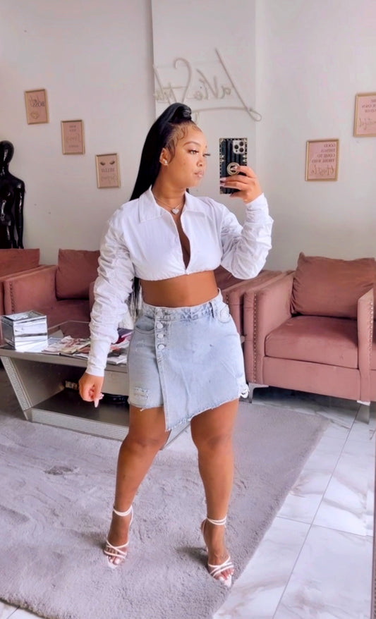 Denim Skort