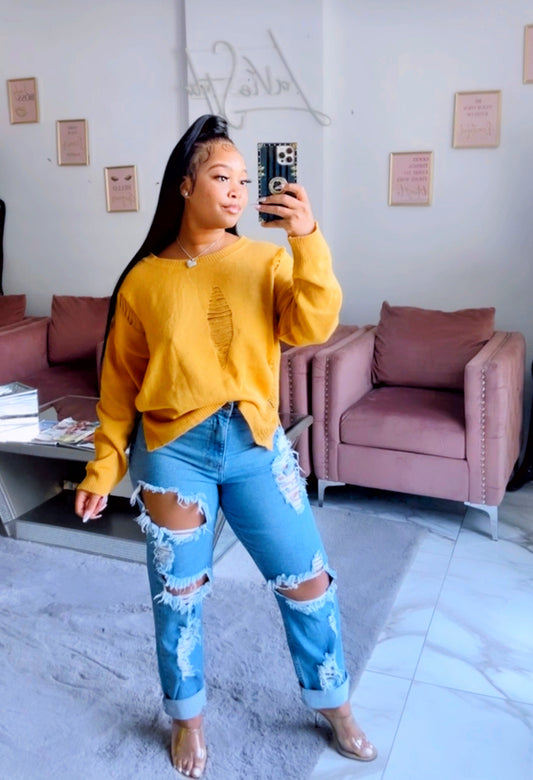 Mustard Stylz sweater top